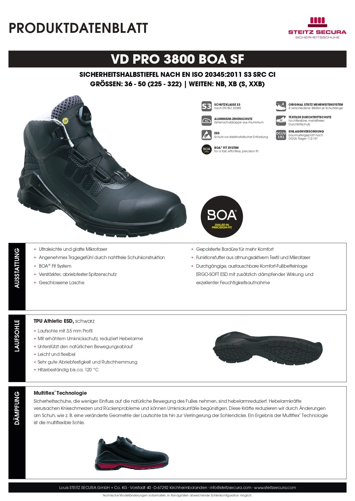 VD PRO 3800 BOA SF S3